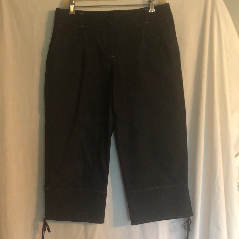 Darling Capri dressy denim material.